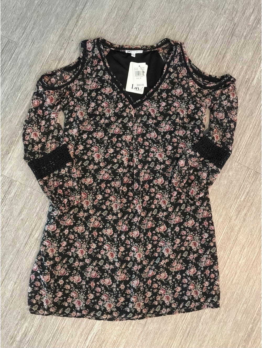 DR2 floral cold shoulder dress